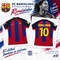 Camiseta FC Barcelona Ronaldinho #10 – Edición Clásica
