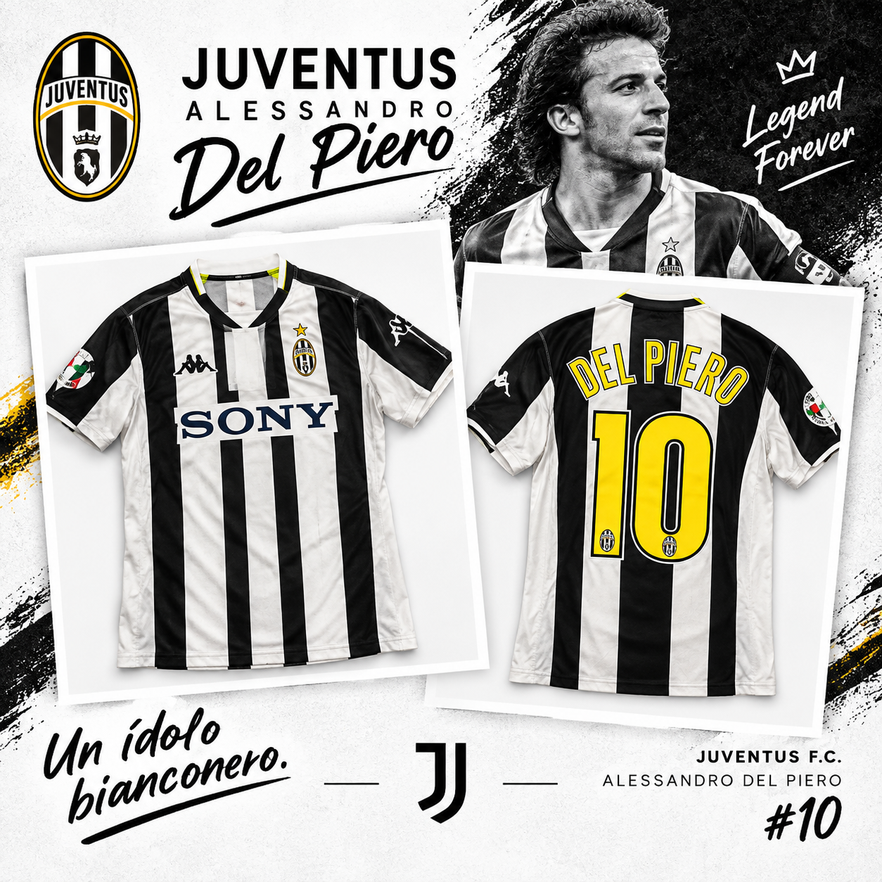 Camiseta Retro Juventus Del Piero – Edición Legendaria